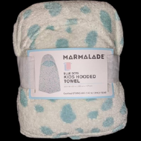 Marmalade Kids' Hooded Towels - Mint Dots - Picture 2 of 3
